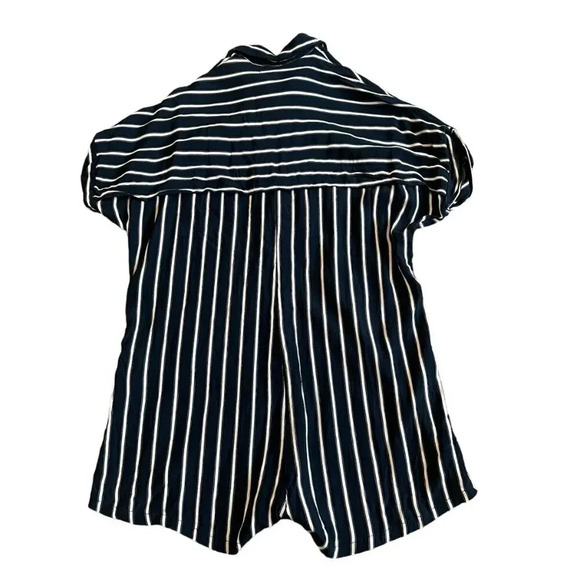 Faithfull The Brand Black White Striped Romper Shorts One Piece Size XS Women's - Picture 6 of 12